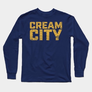 Milwaukee 'Cream City' Baseball Fan T-Shirt: Showcase Your Love for Milwaukee Baseball with Iconic Cream Brick Style! Long Sleeve T-Shirt